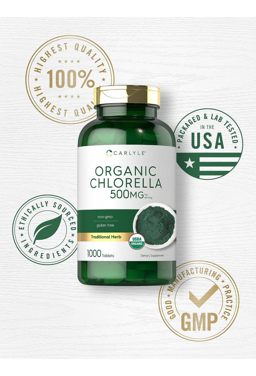 Salud y Equipamiento Médico - Chlorella Comprimidos Organicos 500 Mg | 1000 Conteo Carlyle 4