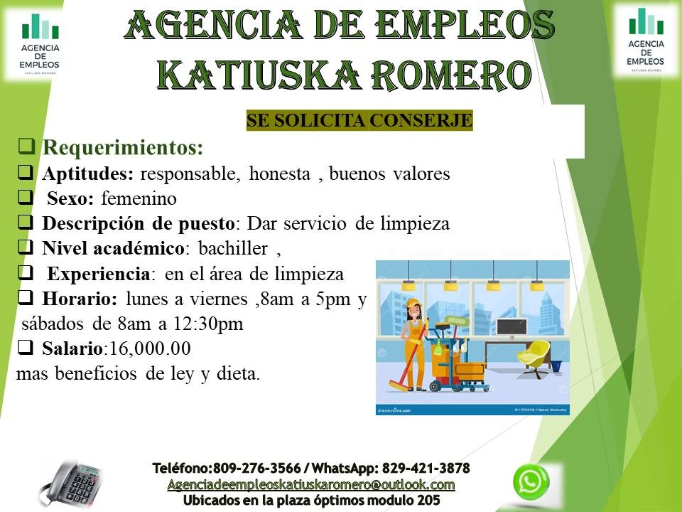 empleos disponibles - UN CONSERJE  1