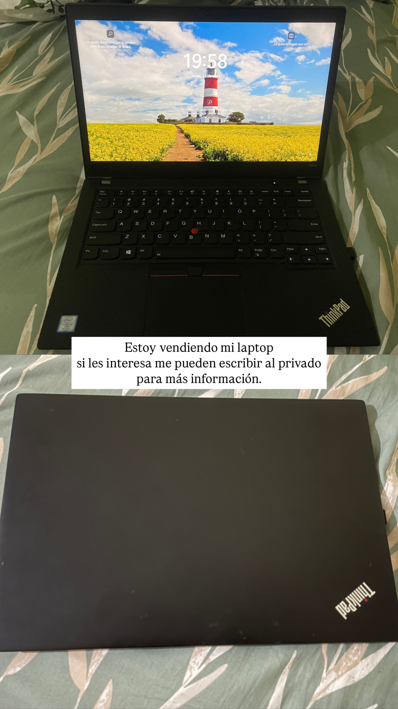 computadoras y laptops - VENDO LAPTOP LENOVO COMO NUEVA 1