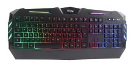 computadoras y laptops - TECLADO GAMING ILUMINADO MYO SERIE 5, USB, LED, BACKLIGHTING RAINBOW. ESPAÑOL