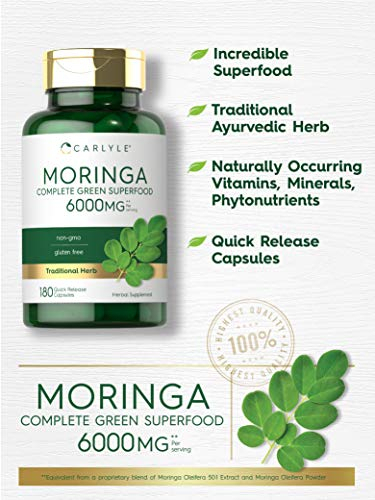 Salud y Equipamiento Médico - Moringa Oleifera | 180 Capsulas - Carlyle 2