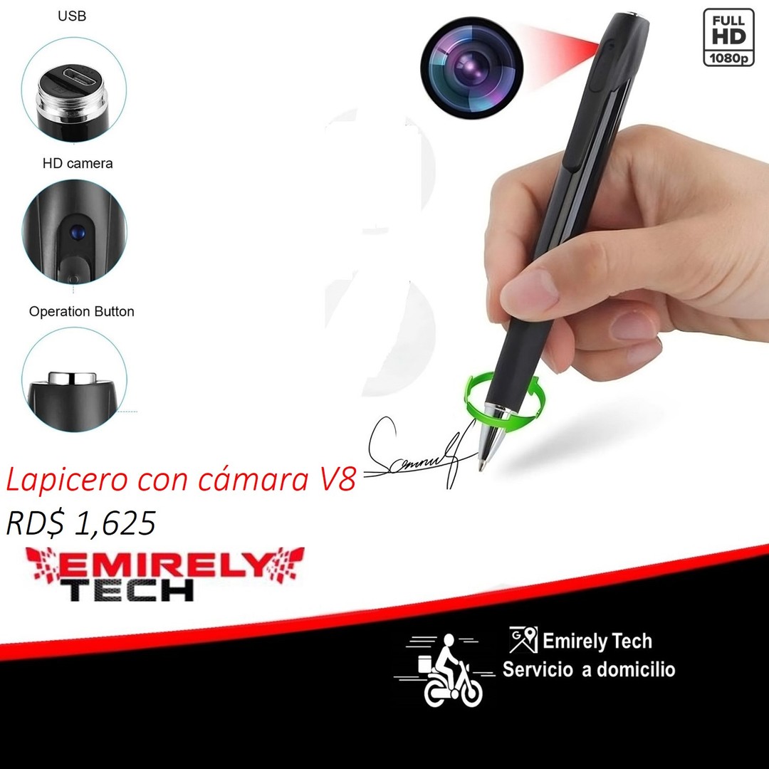 equipos profesionales - Lapicero con camara V8 Full HD Lapicero Grabador V8 Full HD