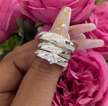 joyas, relojes y accesorios - Trios matrimoniales plata 925 2