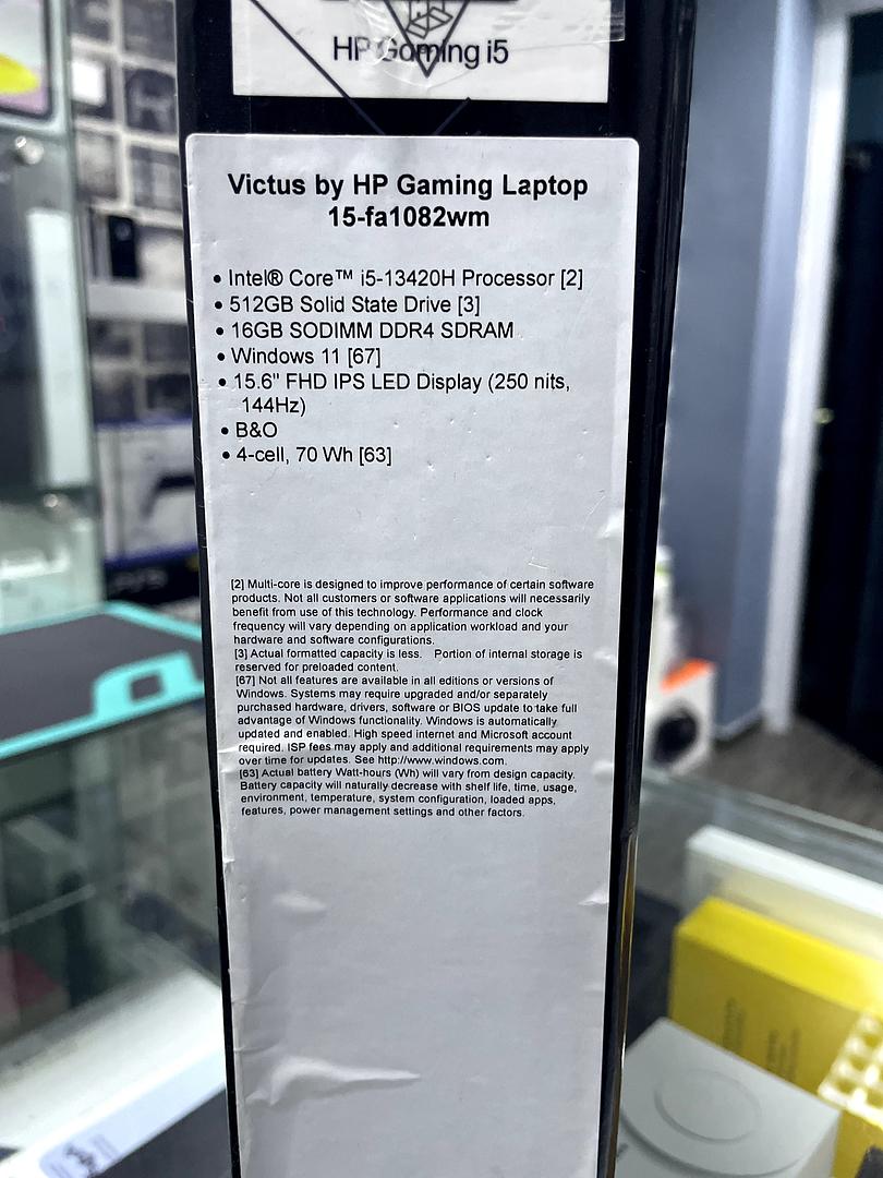 computadoras y laptops - HP Victus Laptop Gaming 15.6” 512gb 16gb ram RTX4050 i5-13420H nueva sellada 1