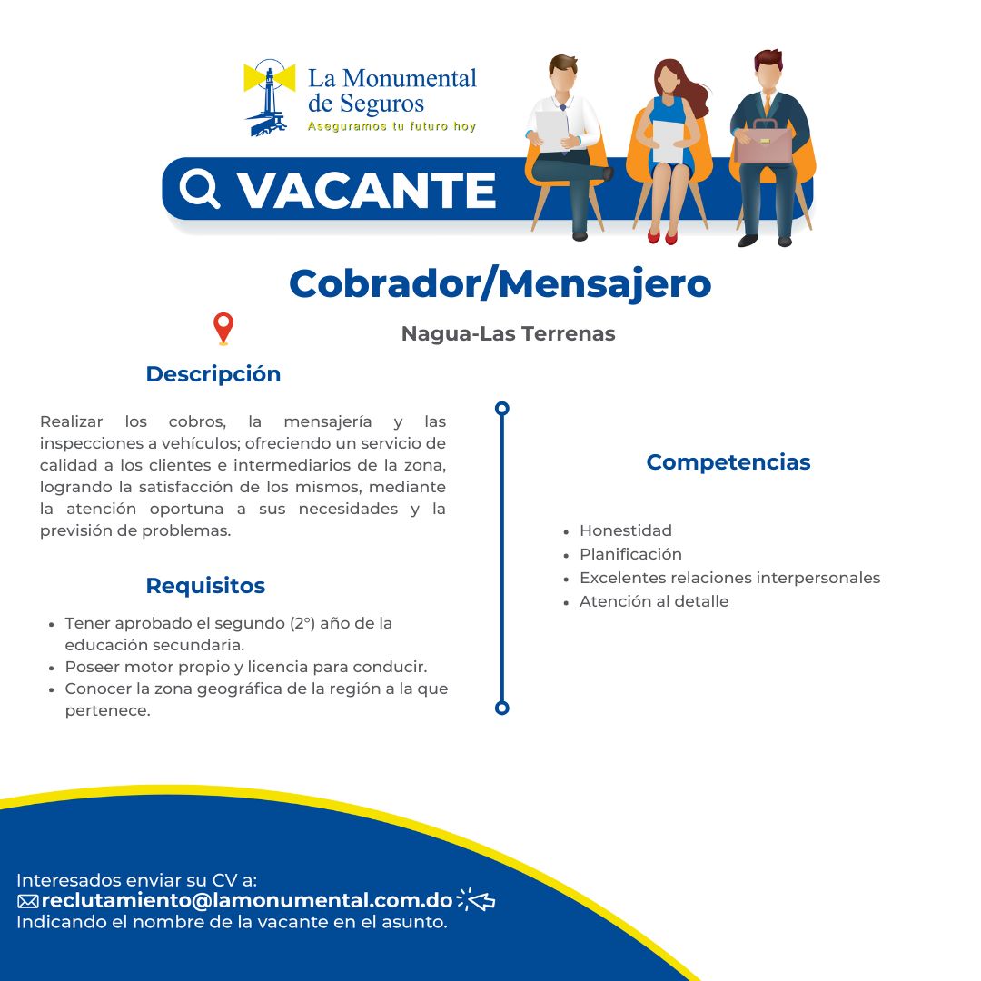 empleos disponibles - Cobrador Mensajero 0