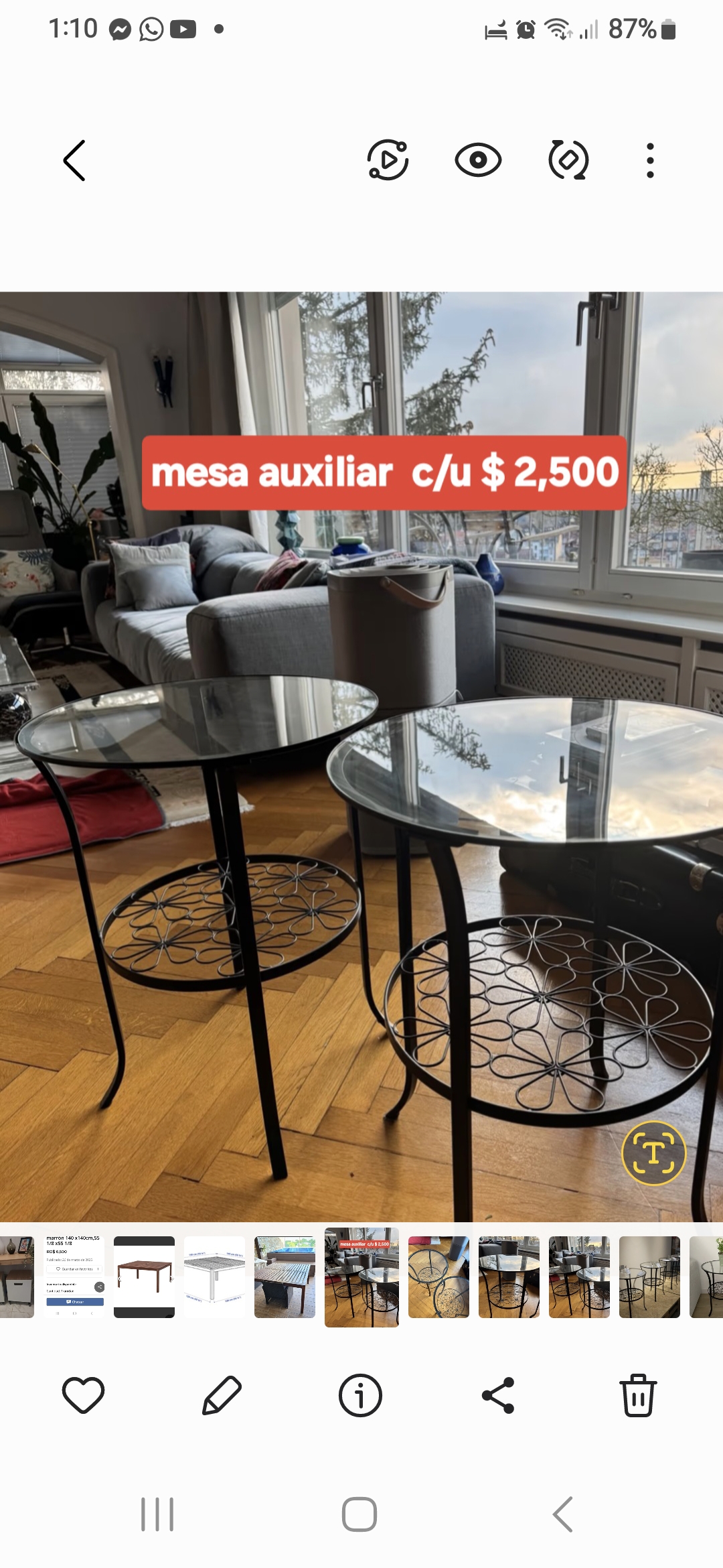 decoración y accesorios - 2 lámpara de pedestal de ikea  metal  cada una 350 6
