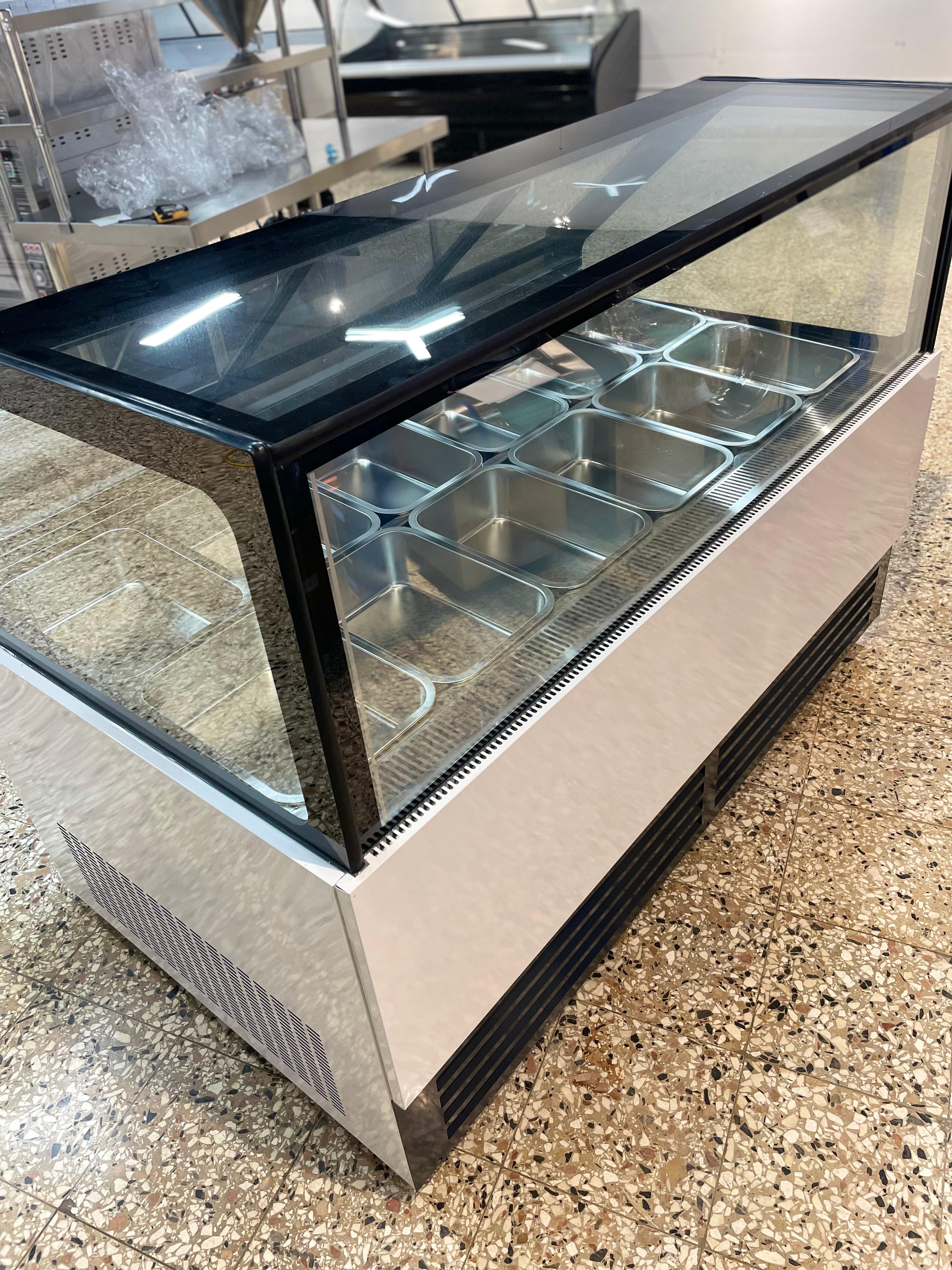 equipos profesionales - Vitrina fria freezer exhibidor para helado duro 8