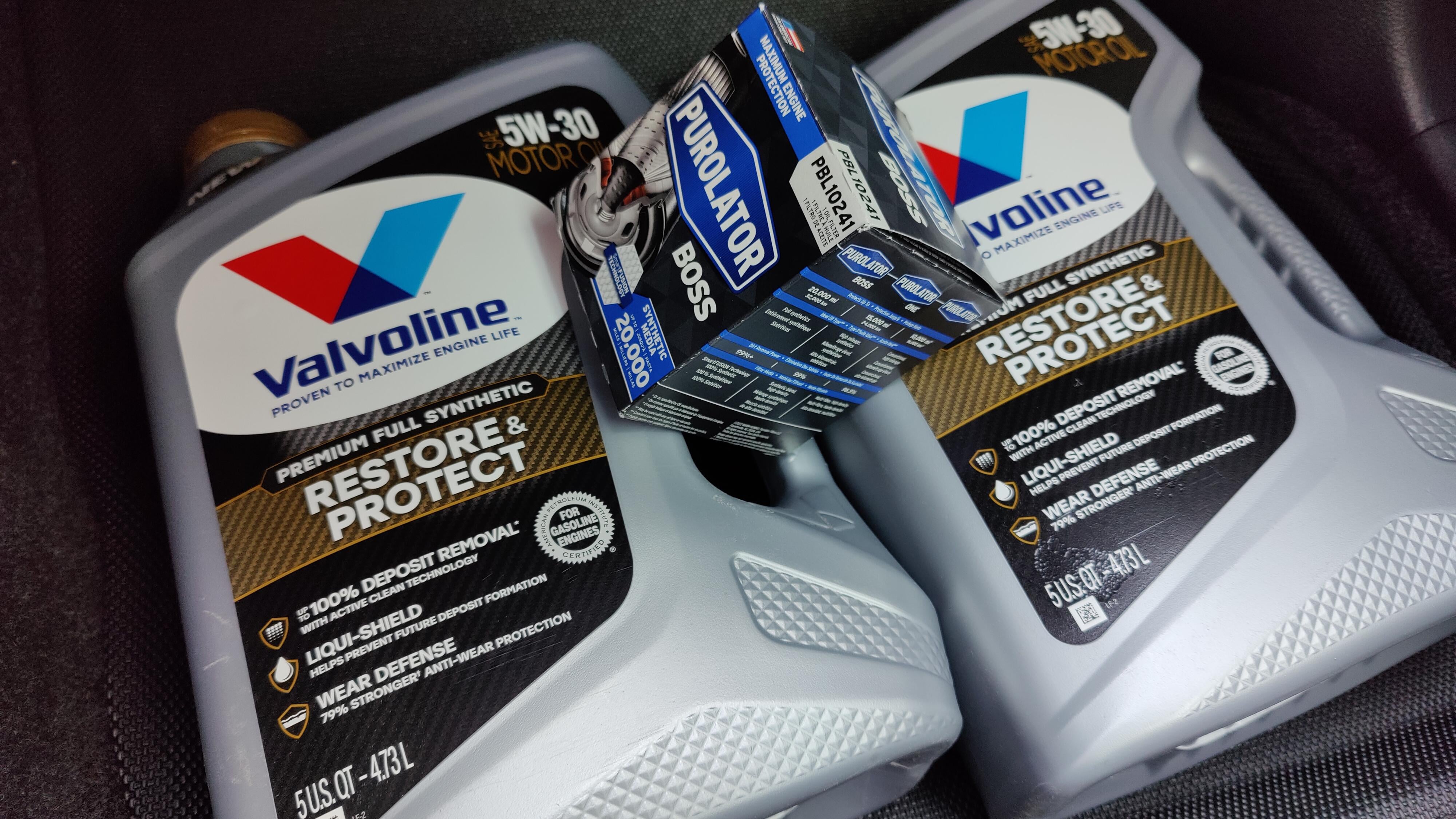 accesorios para vehiculos - aceite valvoline restore and protect 5w20 y 5w30 1
