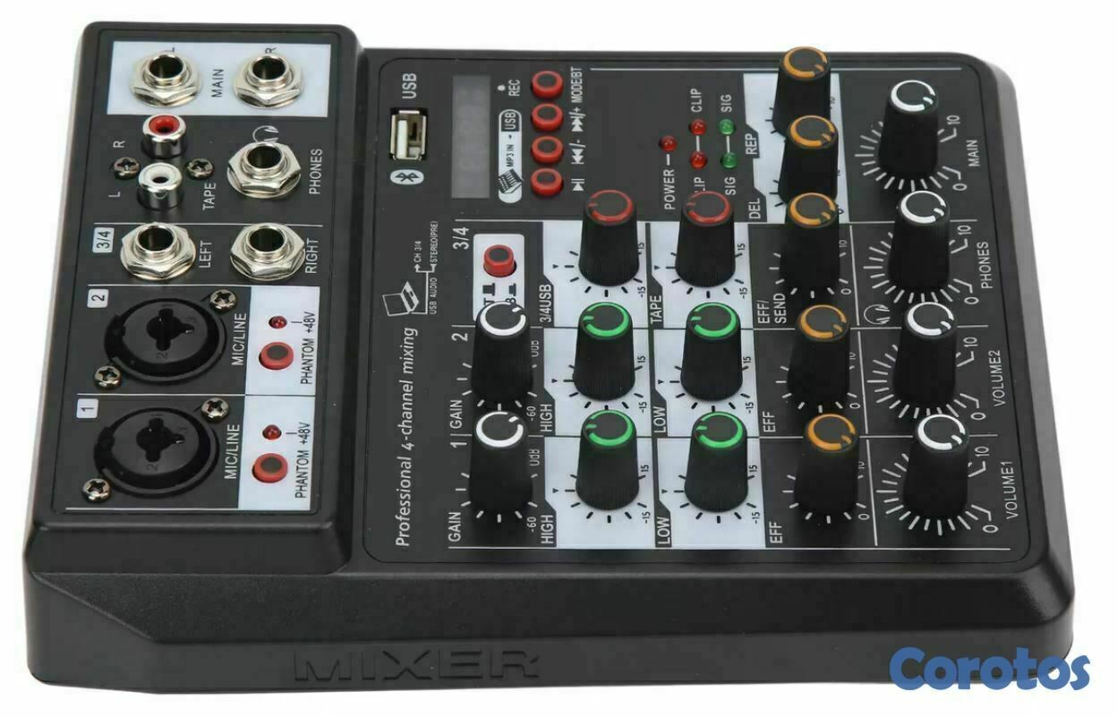 otros electronicos - Mezcladora de 2 canales con usb 2.0 3