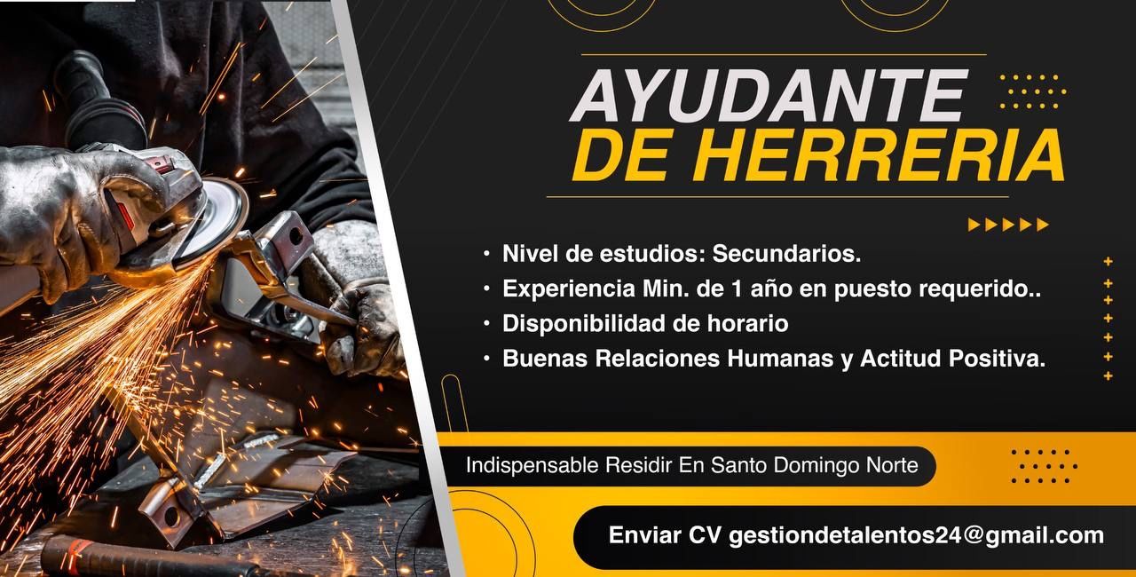 empleos disponibles - Ayudante Herreria