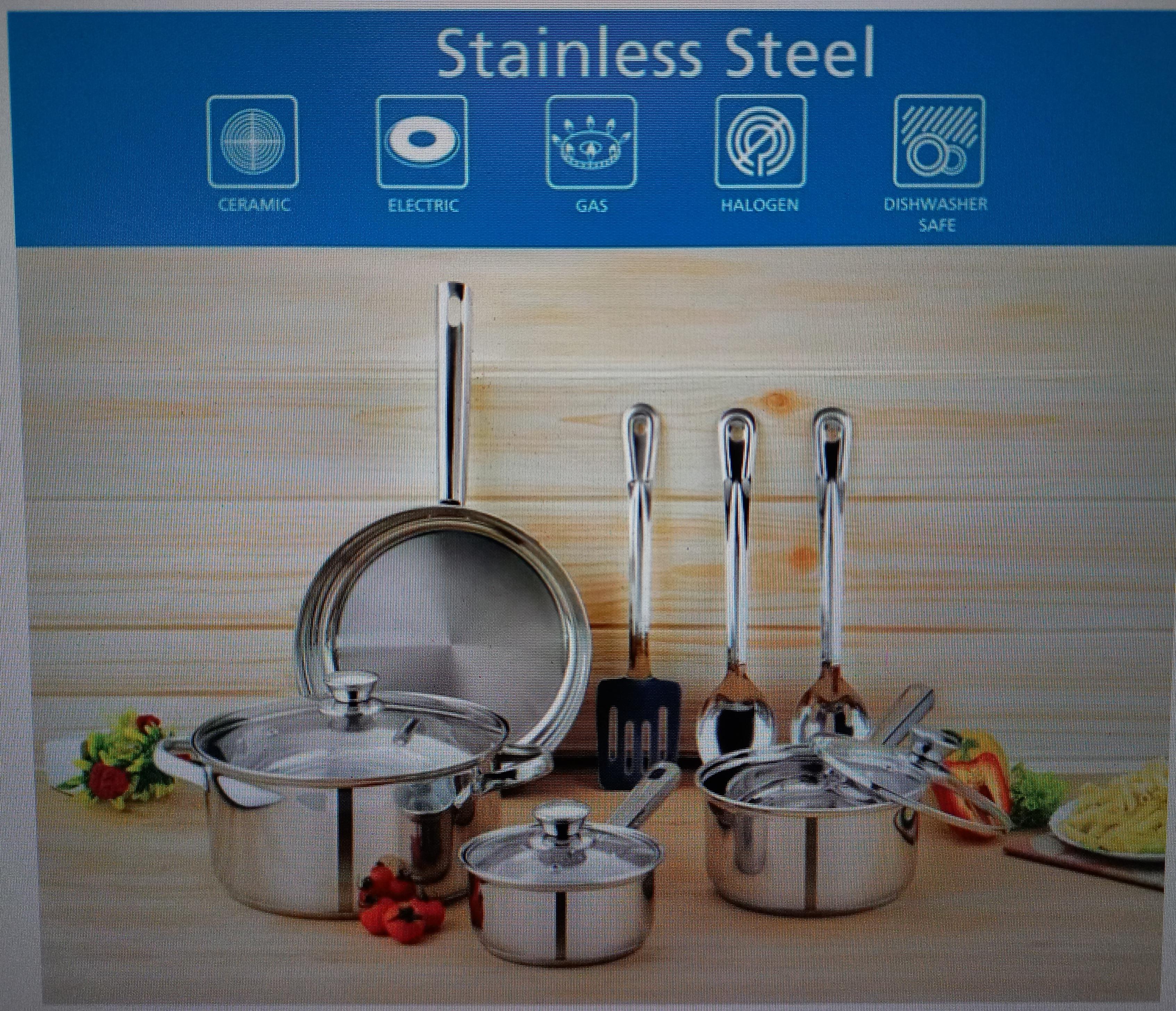 cocina - MAINSTAY SET  ACERO INOXIDABLE DE 10 PIEZAS  1