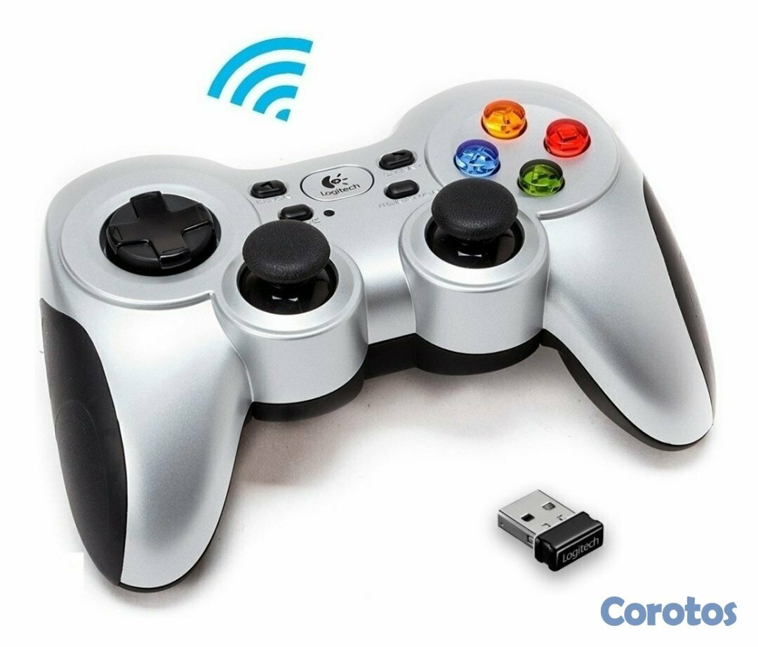 computadoras y laptops - GAMEPAD LOGITECH F710 2.4 GHZ WIRELESS, VIBRATION ON/OFF BUTTON, 2 AA BATTERIES. 2