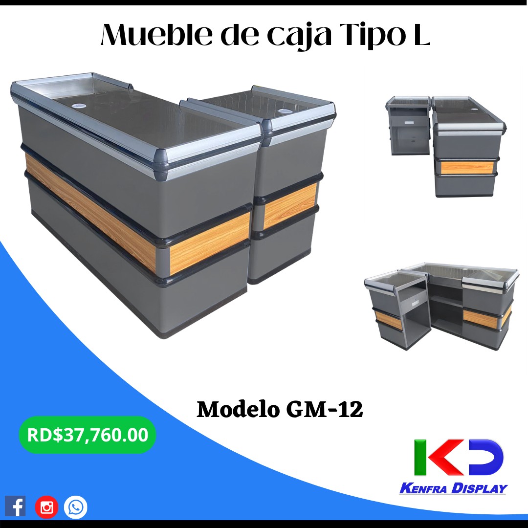 equipos profesionales - Mueble de cobro - Checkout Tipo L - para comercios de Autoservicios. 0