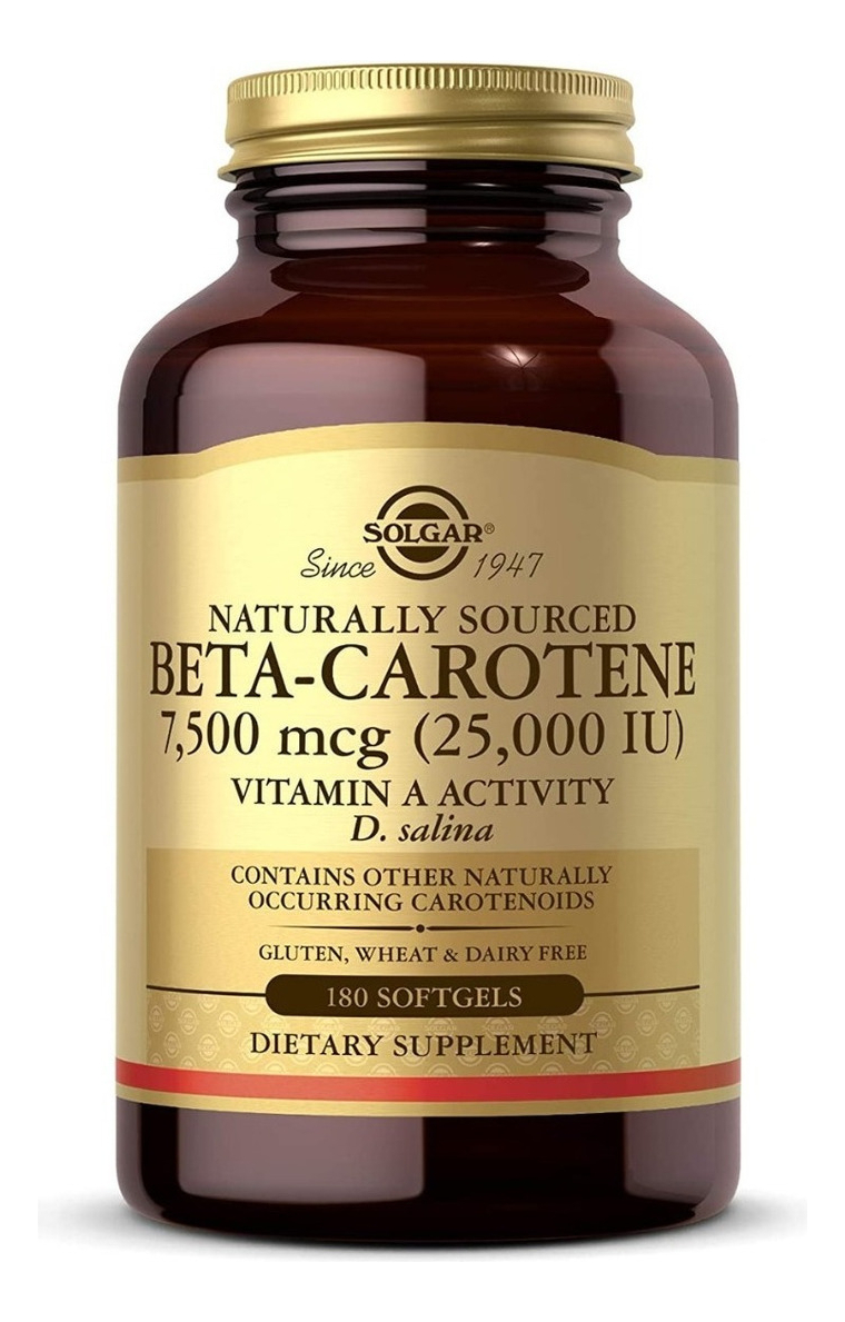 Salud y Equipamiento Médico - Beta Caroteno 180caps- Solgar - Unidad 0