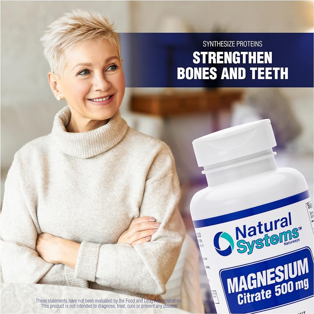 Salud y Equipamiento Médico - Citrato De Magnesio 500mg 60 Cápsulas De Natural Systems 1