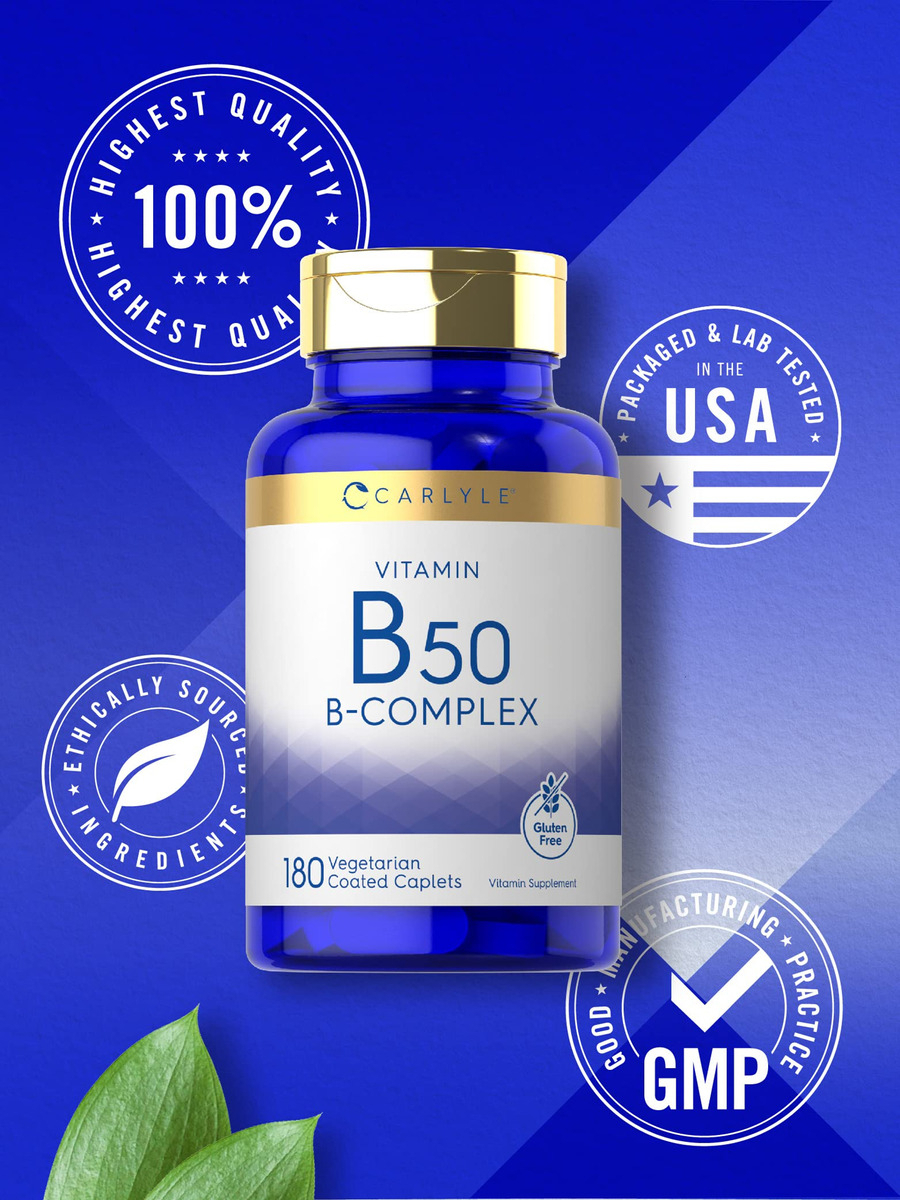 Salud y Equipamiento Médico - Complejo De Vitamina B50 De Carlyle 4