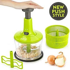 cocina - Picador vegetales manual Procesador verduras cortador rebanadora triturador 1