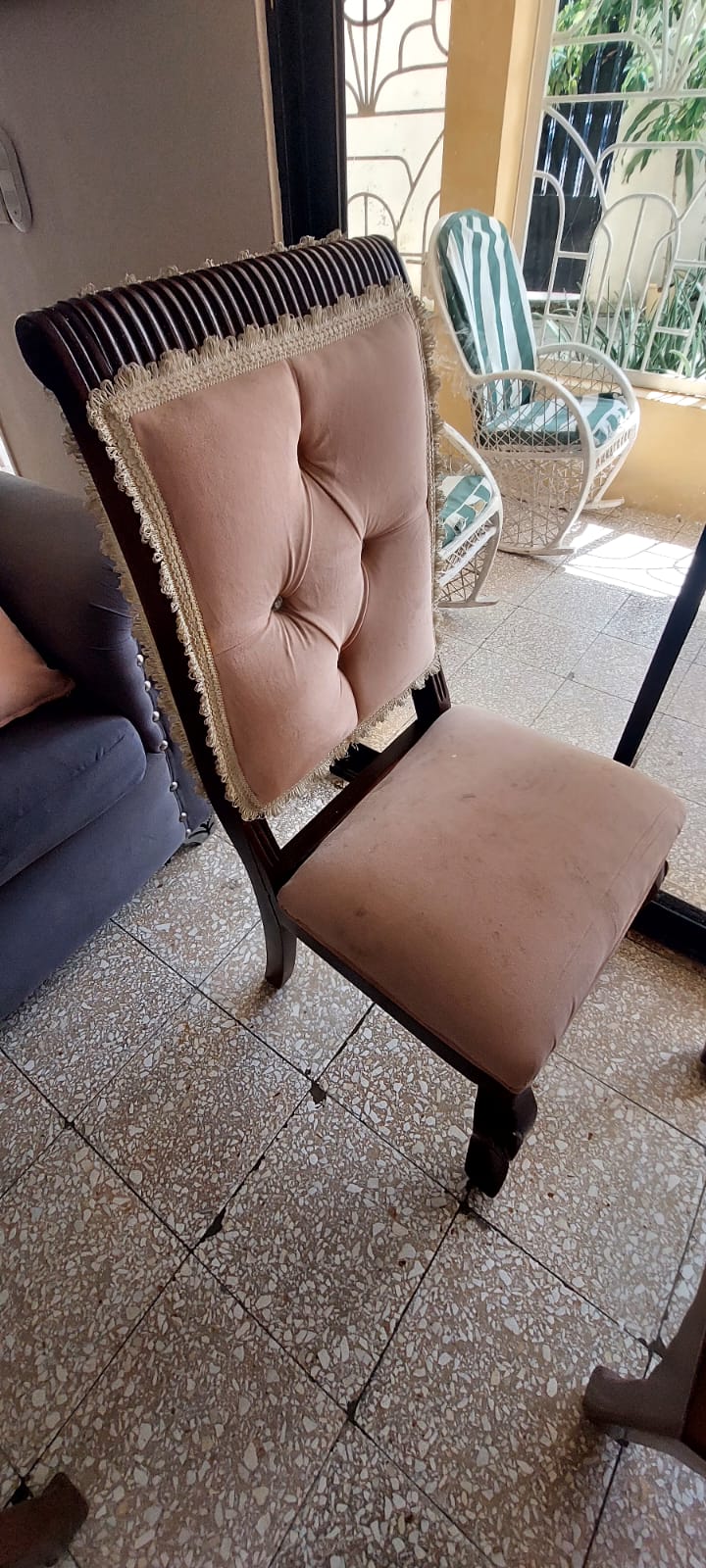 muebles y colchones - Sillas forradas en caoba centenaria 1