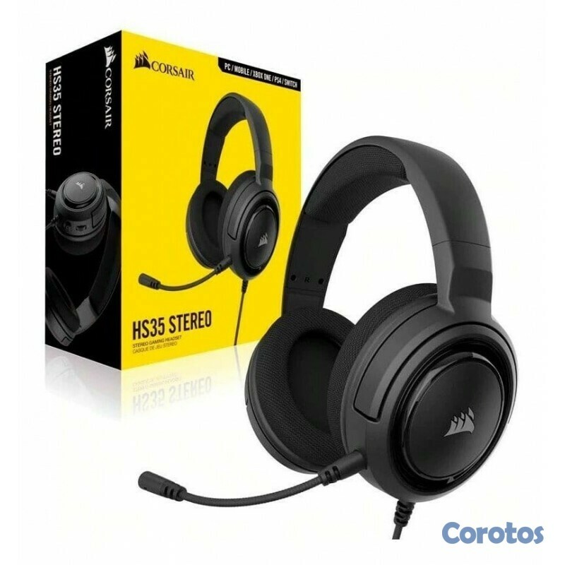computadoras y laptops - AUDIFONO CON MICROFONO CORSAIR HS35, GAMING, ESTEREO, MICROFONO DESMONTABLE