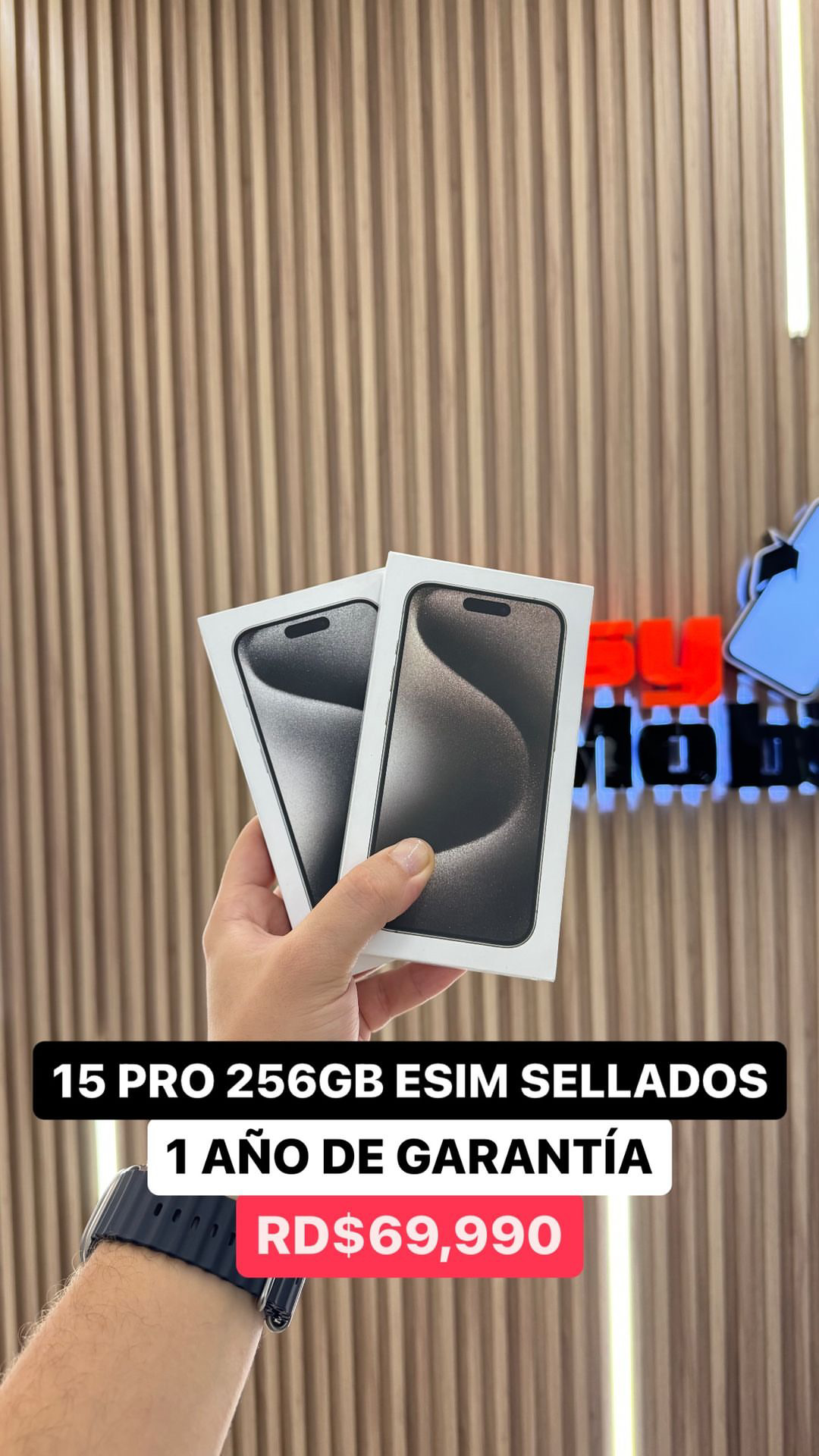 celulares y tabletas - iPHONE 15 PRO 256GB ESIM SELLADO  0