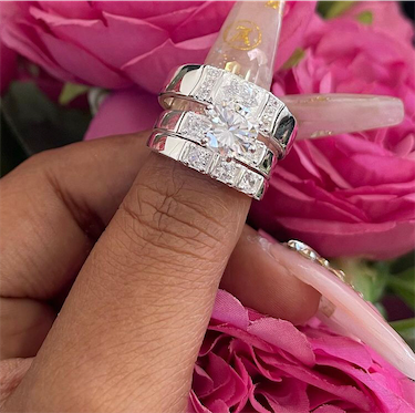 joyas, relojes y accesorios - Trios matrimoniales plata 925 4