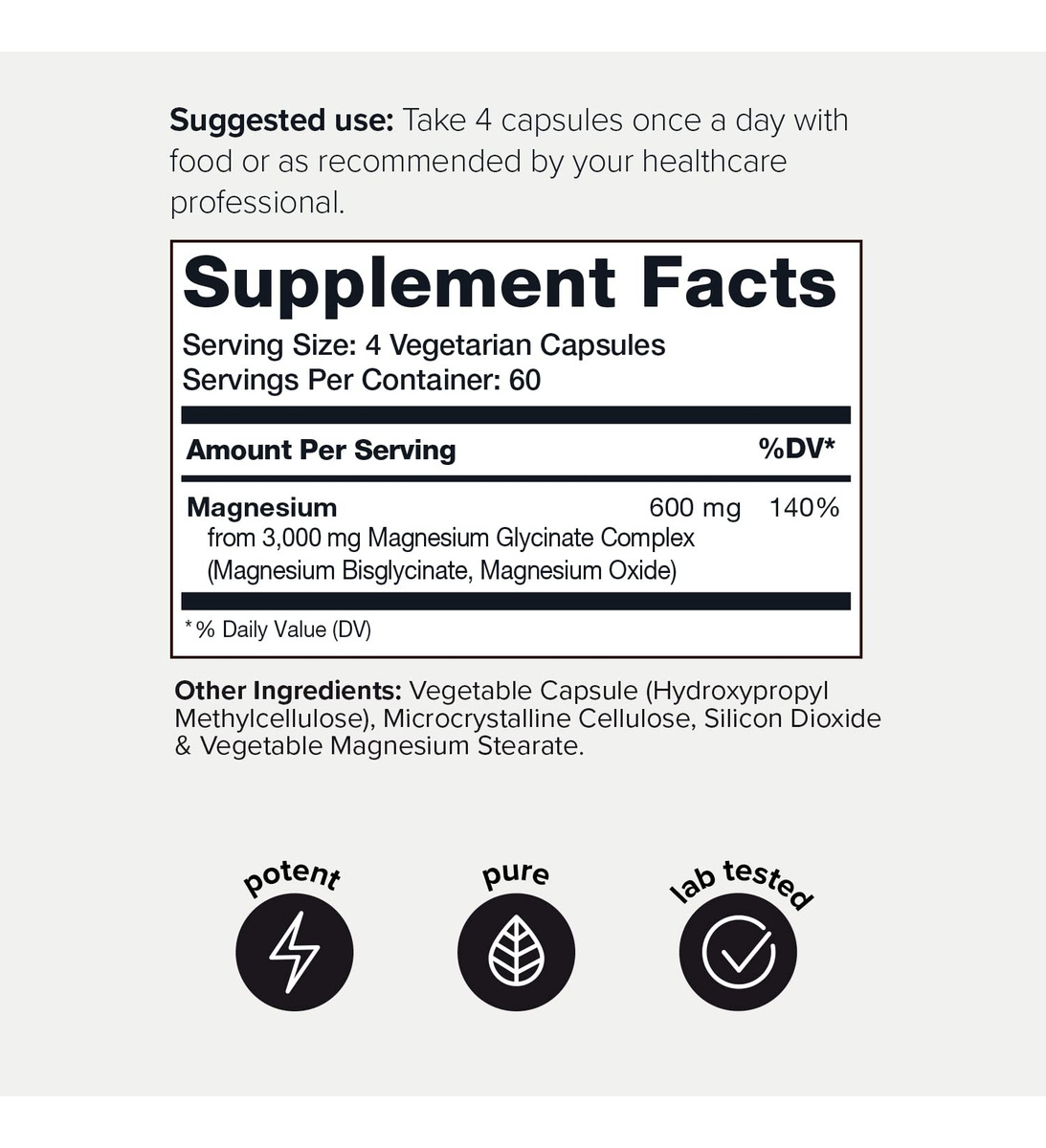 Salud y Equipamiento Médico - Glicinato De Magnesio Ultraconcentrado 3000 Mg 240 Cap 1