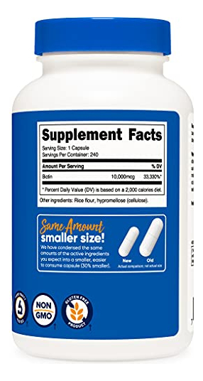 Salud y Equipamiento Médico - Biotina Nutricost (vitamina B7) 4