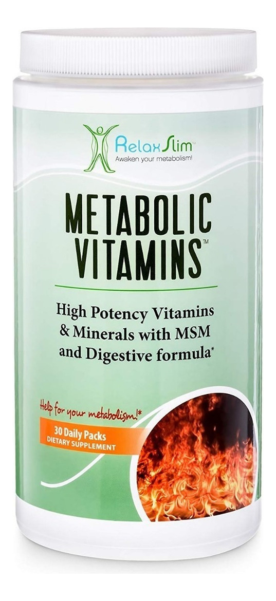 Salud y Equipamiento Médico - Relaxslim Metabolic Vitamins Alta Potencia Y Minerales Msm 0