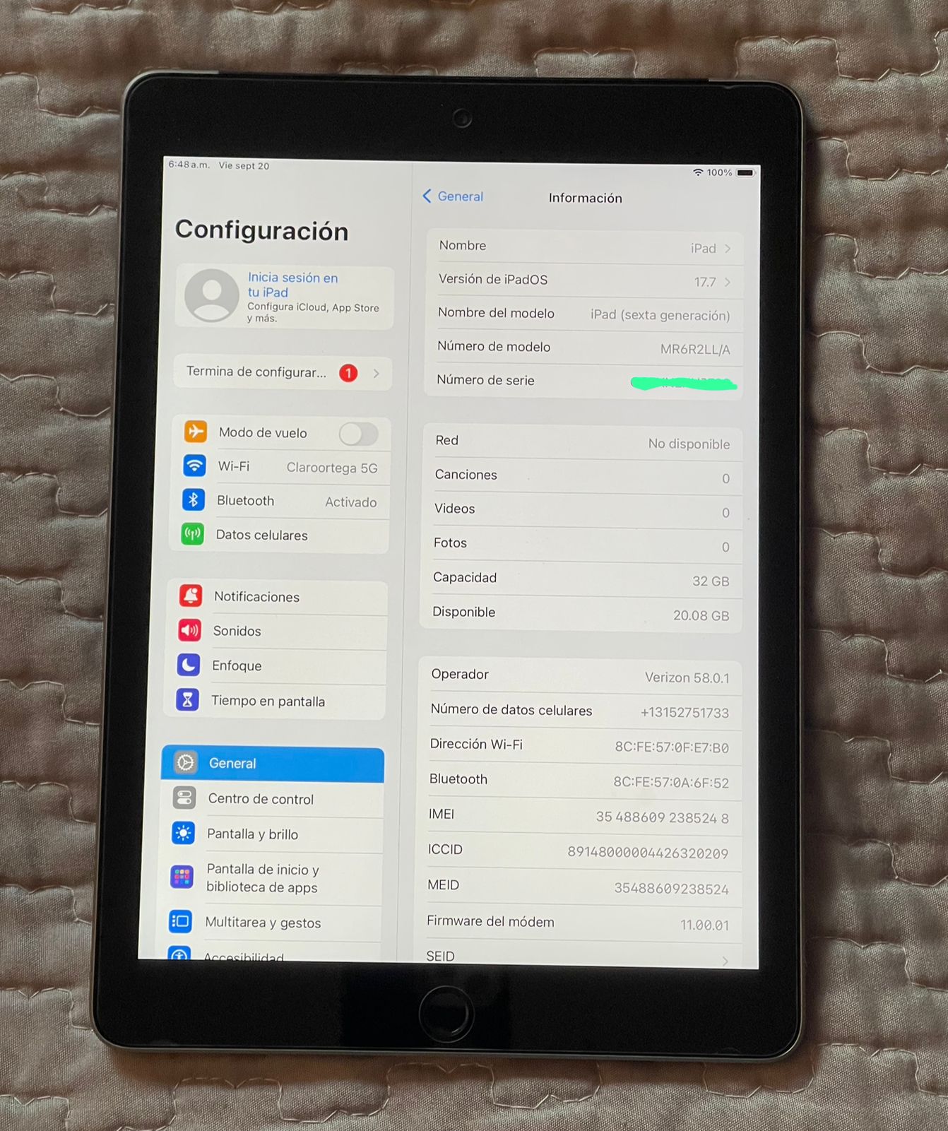 celulares y tabletas - Ipad COJE CHIP GSM Ipad 6ta gen 32gb Wifi + 4g LTE 4
