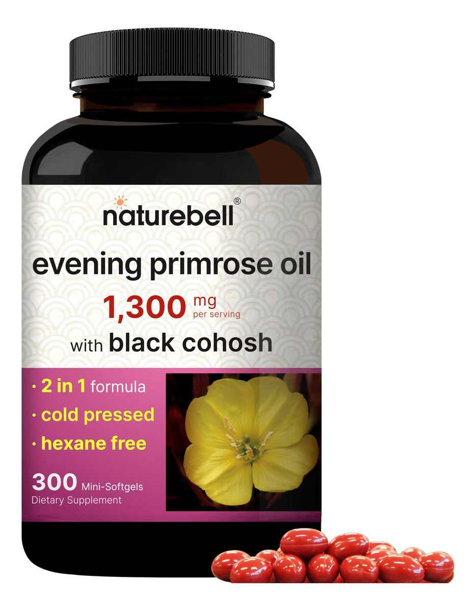 Salud y Equipamiento Médico - Aceite De Onagra Naturebell Con Cohosh Negro, 1,300 Mg Por P 1