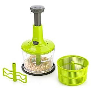 cocina - Picador vegetales manual Procesador verduras cortador rebanadora triturador 2