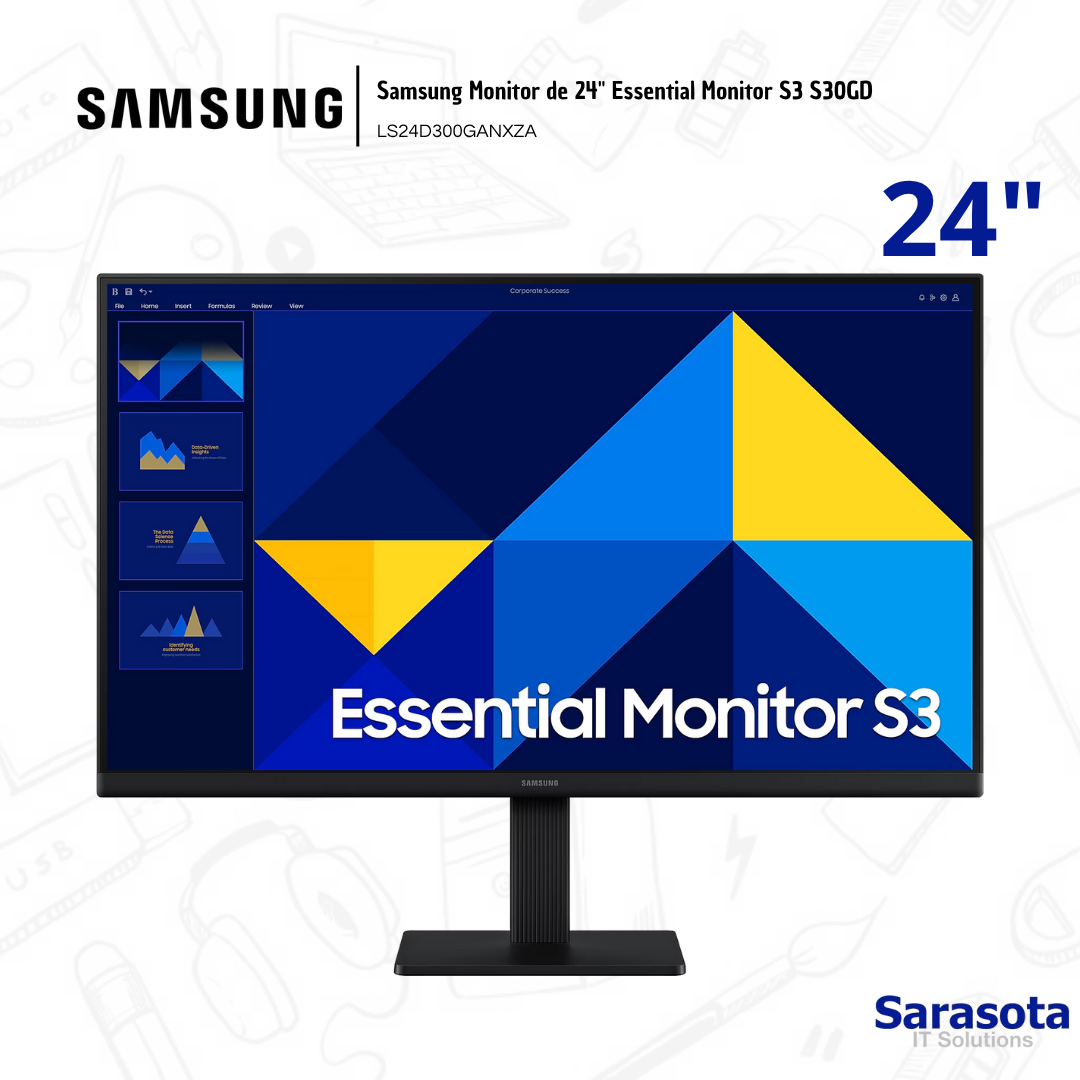 accesorios para electronica - Samsung Monitor de 24" Essential Monitor S3 S30GD 0