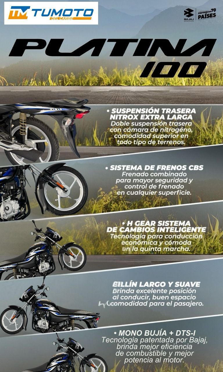 motores y pasolas - BAJAJ PLATINA 100cc 8