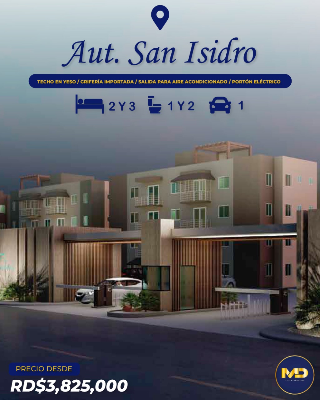 apartamentos - PROYECTO DE APARTAMENTOS EN VENTA UBICADO EN LA AUTOPISTA DE SAN ISIDRO 0