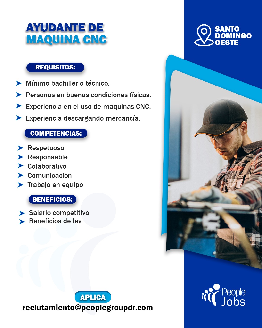empleos disponibles - Ayudante maquina cnc  0