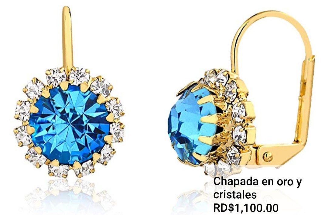 joyas, relojes y accesorios - Aretes con cristales color zafiro