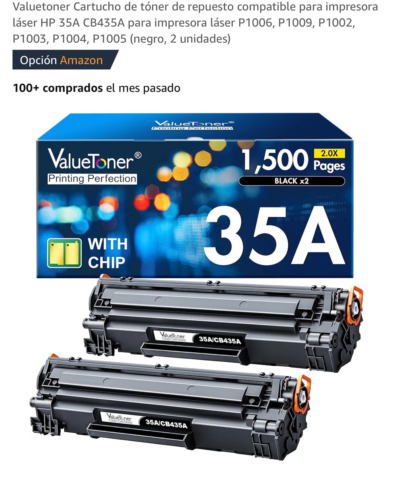 impresoras y scanners - Toner repuesto impresora laser HP 35A CB435A P1006 P1009 P1002 P1003 P1004 P1005