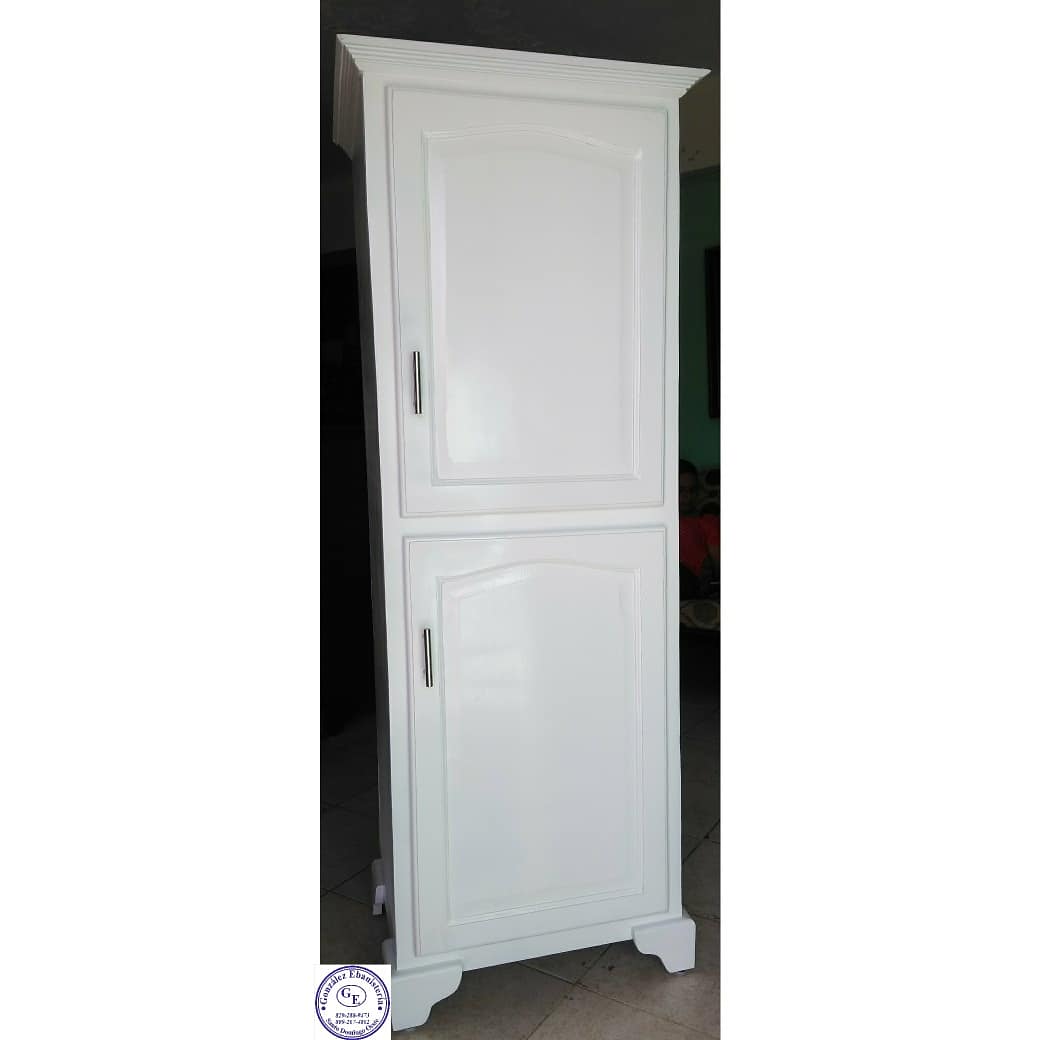 cocina - Gabinete de cocina blanco para guardar alimentos 