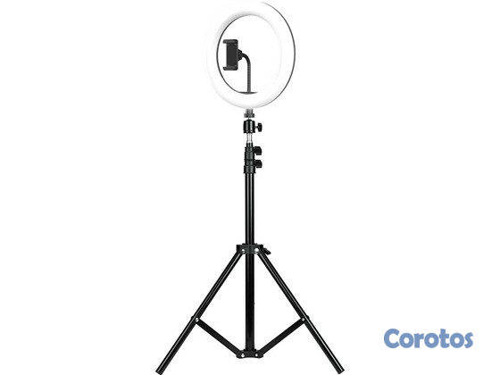 computadoras y laptops -  TRÍPODE PORTABLE PARA CELULARES CON ARO DE LUZ UNIVERSAL, ARO DE LUZ 