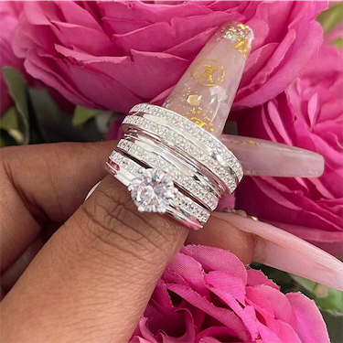 joyas, relojes y accesorios - Trios matrimoniales plata 925 6