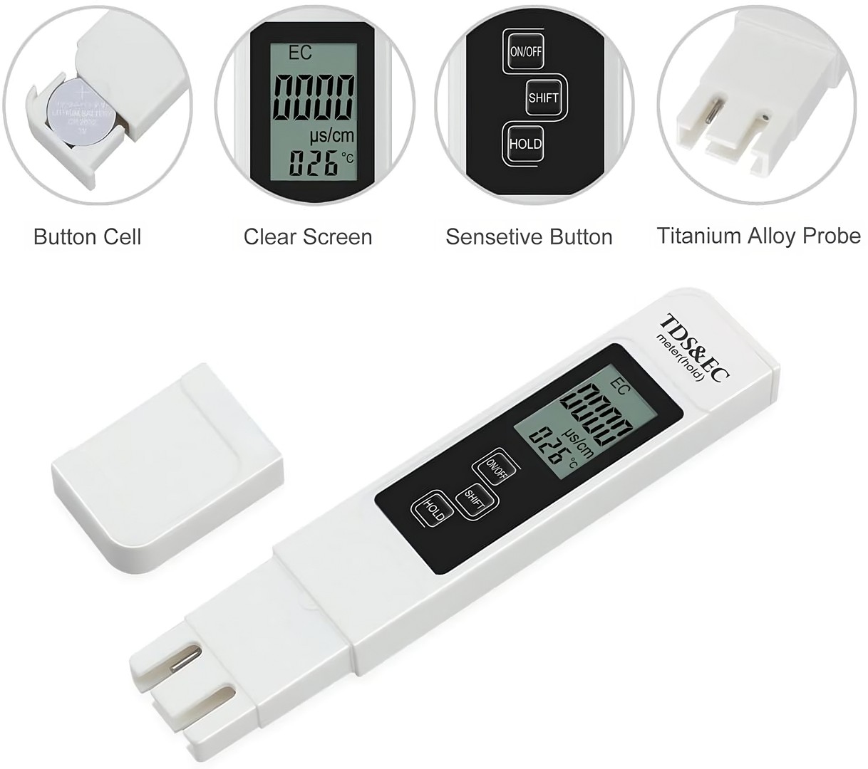 equipos profesionales - Medidor Digital de agua TDS EC ppm de temperatura de pureza del agua Probador 1