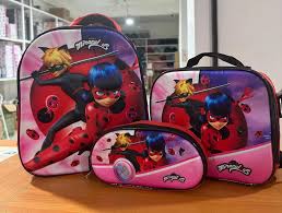 carteras y maletas - mochila escolar de lady bug