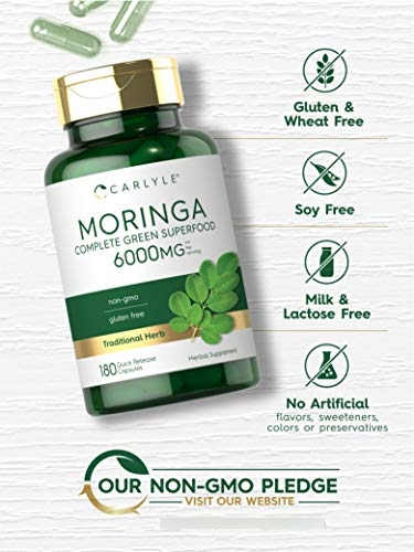 Salud y Equipamiento Médico - Moringa Oleifera | 180 Capsulas - Carlyle 3