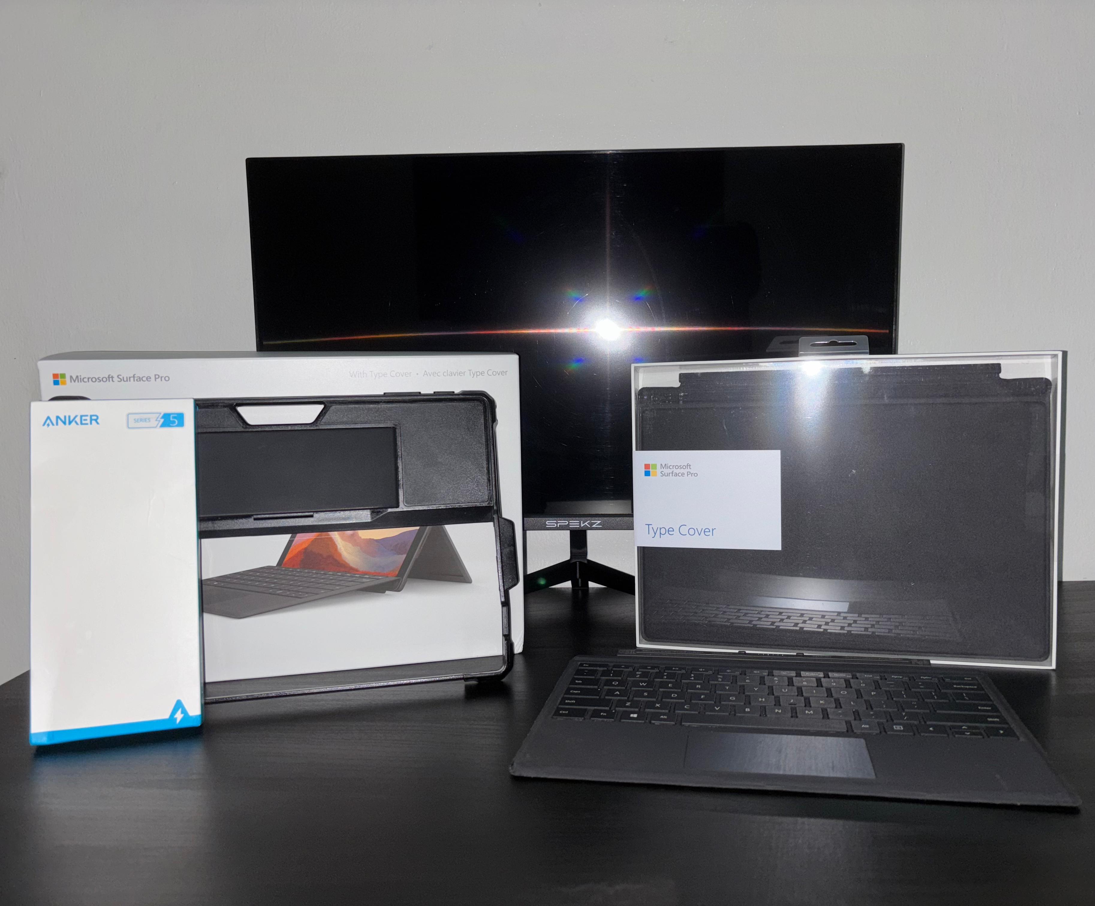 computadoras y laptops - Surface Pro 7 + Monitor + Teclados + Hub + Cover 0