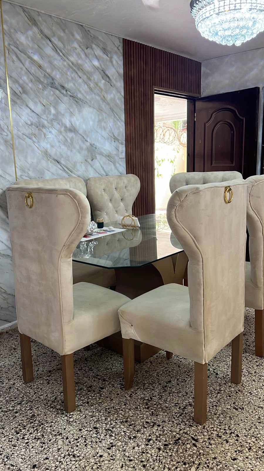 muebles y colchones - Juego de comedor de 6 sillas  0