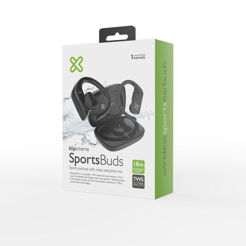 computadoras y laptops - AUDIFONO CON MICROFONO KLIPX SPORTBUDS, DEPORTIVOS, BLUETOOTH 5.1, 6 HORAS  1