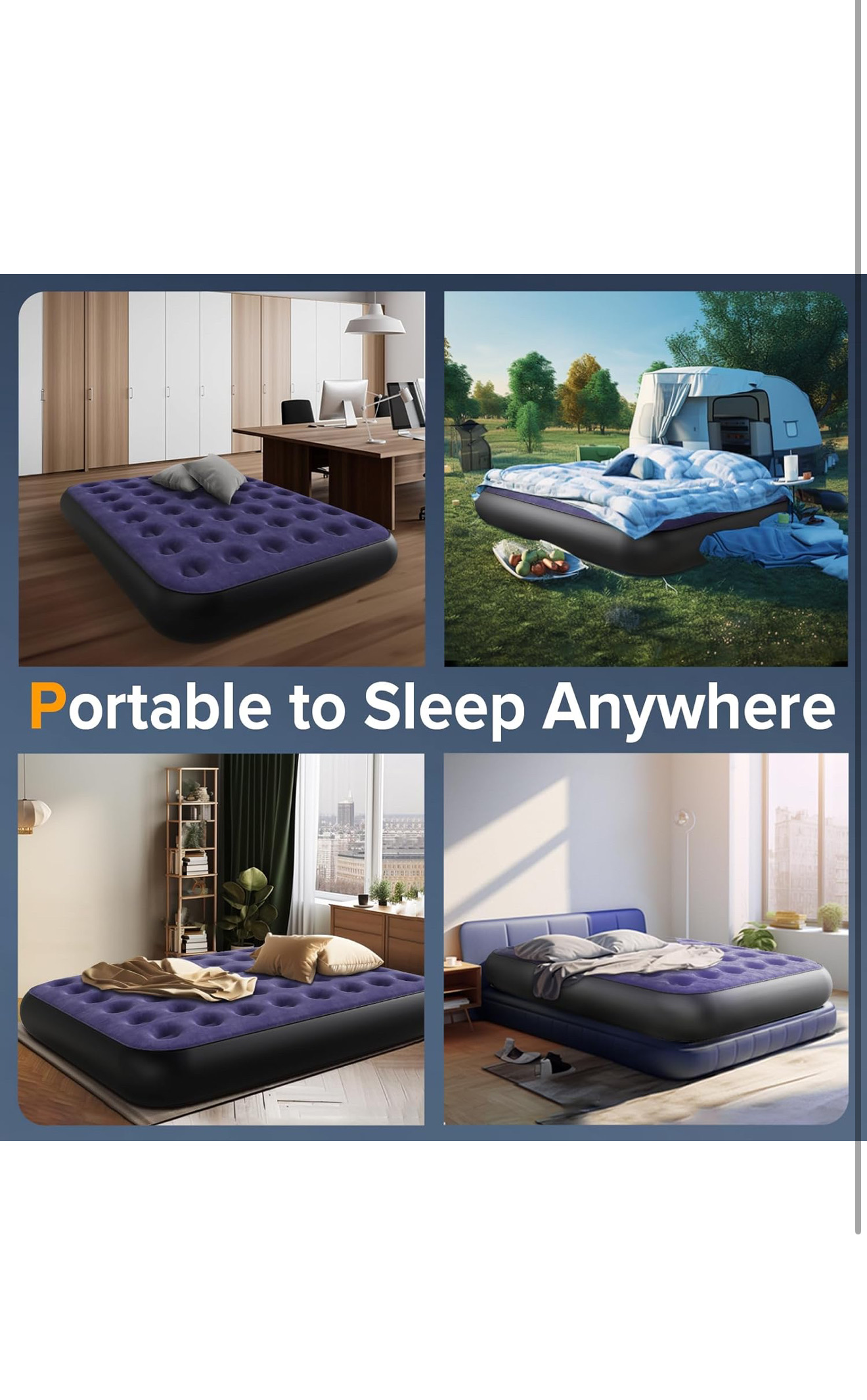 muebles y colchones - Queen Air Mattress with Built in Pump 2