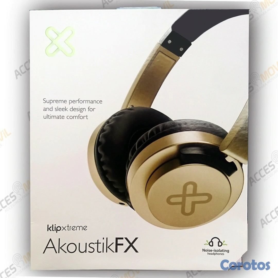 computadoras y laptops - AUDIFONO CON MICROFONO KlipXtreme AKOUSTIKFX GOLD (KHS-851GD)con cable y aislaci 1
