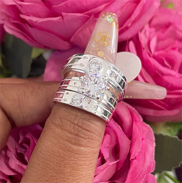 joyas, relojes y accesorios - Trios matrimoniales plata 925 7