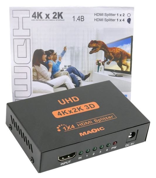 otros electronicos - Adaptador splitter 1x4 HDMI 2